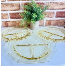 Federal Glass Madrid Amber Depression Glass 8-Piece Set (Sugar, Creamer, Cup, 2 Small Plates, 2 Bowls, Large Plate) — listing 5