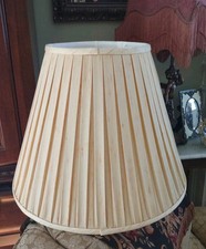 Vintage Empire Pleated Fabric Lamp Shade, Cream/Off-White — listing 6