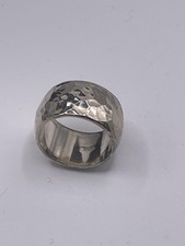 Silpada Sterling Silver Hammered Rectangular Statement Ring with CZ Accent, listing 4