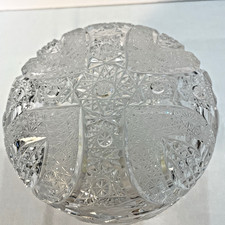 Bohemia Lead Crystal Covered Candy Dish with Gold Faceted Finial — listing 4