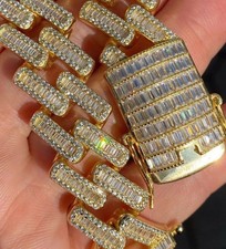 Iced Out Prong-Set Cuban Link Diamond Necklace — listing 2