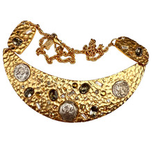 TAT2 Designs Multi-Layer 5-Strand Necklace with Turquoise & Gold-Tone Coin Pendants — listing 6