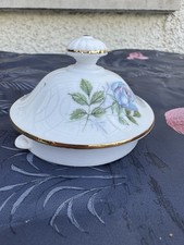 Paragon Bone China Teapot with Blue & Gold Lace Border and Floral Bouquet — listing 5