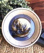 Studio Pottery Hand-Thrown Stoneware Pie Dish with Fluted Rim and Blue Brushwork — listing 4