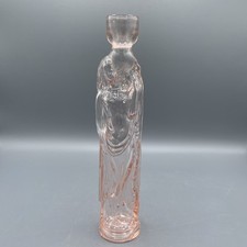 Amethyst Purple Glass Figural Man's Head Bottle with Top Hat Stopper — listing 5