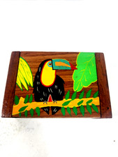 Costa Rican Hand-Painted Ceramic Oval Platter with Keel-Billed Toucans, Green Rim, listing 6