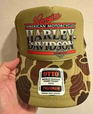 Harley-Davidson Museum Milwaukee WI Camo Mesh Trucker Snapback Hat