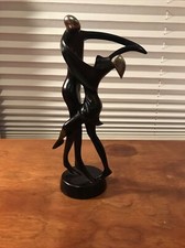 Cast Resin Abstract Freeform Sculpture with Multicolor Swirls — listing 4