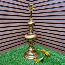 Vintage Brass Turned Column Table Lamp (Stiffel-Style)