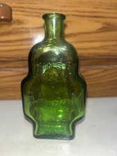 Wheaton Emerald Green Dimpled Optic Glass Bottle Vase — listing 3