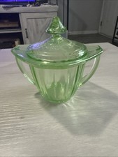 Green Depression Glass Cup and Saucer, 2.5 inch Cup — listing 2