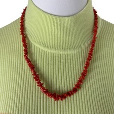 Vintage Mediterranean Red Branch Coral Necklace 18 inch — listing 5