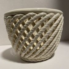 Rope Weave Planter Basket, Tan, 10.5" Wide x 8" High — listing 2