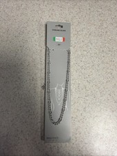 Sterling Silver 925 Italy Figaro Chain Necklace with Horn (Cornicello) Pendant — listing 5
