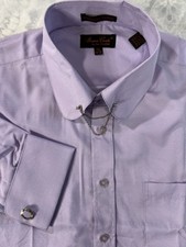 Don Jonathan Men's Contrast-Collar Striped French-Cuff Dress Shirt — listing 6
