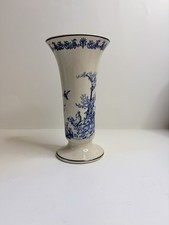Blue & White Transferware Tall Tankard Pitcher/Jug with Cherub and Courting Couple Scene — listing 2