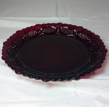 Ruby Red Blown Glass Rose Bowl Vase with Polished Pontil