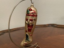 Long Glass Christmas Stocking Ornament with Gifts (Model LX205) — listing 6
