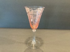 Set of Eight Tiffin Flanders Pink Etched Poppy Water Goblets — listing 4