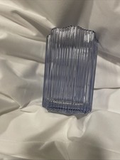 Vintage Blue Ribbed Glass Bowl with Scalloped Rim and Starburst Center — listing 5