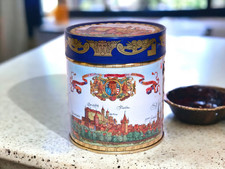 Vintage German Lebkuchen Tin, Nuremberg Gingerbread Cookie Canister with Historic Cityscape — listing 5