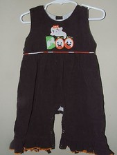 Baby Corduroy Ghost Romper, Black, Size 80 (12-18 mo) — listing 3