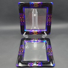 Contemporary Studio Art Glass Dichroic Iridescent Fan/Wing Form Vase, Signed & Dated 2011