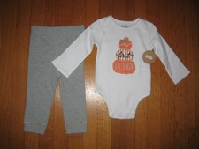 Mud Pie Halloween baby outfit Baby Girl Halloween 3-Piece Outfit - 'Boo' Bodysuit, Candy Corn Leggings & Headband, 6-9 Months — listing 5