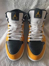 Nike Air Jordan 1 Mid Black/Yellow Ochre White Sneakers — listing 5