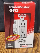 Pass & Seymour Legrand 1594-CC10 GFCI Safety Outlet with Trip Indicator Light, 15A 125VAC, Brown