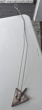 Antique 1800s Cast Iron Conical Plumb Bob with Wire Loop, 6 inch — listing 5