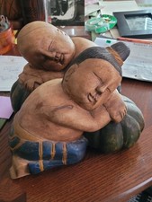 Chinese Hand-Carved Wooden Warrior Mask with Glass Eyes — listing 4