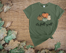 It's Fall Y'all Graphic Tee, Orange, Size Medium, listing 5