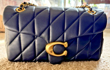 Coach Tabby 26 Quilted Shoulder Bag Black Nappa Leather