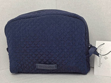 Vera Bradley Quilted Cotton Zip Cosmetic/Pencil Pouch in Navy Paisley Floral — listing 2