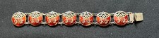 Vintage Thai Nielloware Sterling Silver Clip-On Earrings with Ramakien Dancer Figures — listing 4