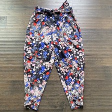 Maria Cher 'Sami' Daisy Floral Print Corduroy Wide-Leg Pants with Tie Belt, Size XS, New With Tags (Retail $450) — listing 6
