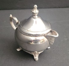 Oneida Silverplate Footed Creamer with Scroll Handle — listing 4