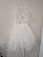 Tutu du Monde Girls' Ivory Tulle Tiered Party Dress with Pearl & Sequin Embellished Bodice — listing 6