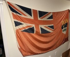 Antique Canadian Red Ensign Civil Flag, 4-Province Shield, circa 1907-1922, approx. 3ft x 2ft (36" x 17") — listing 2