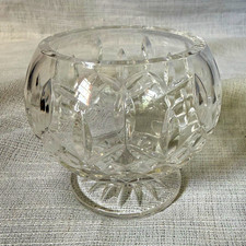 Cut Crystal Footed Bowl with Scalloped Rim, Fan and Star Pattern — listing 6