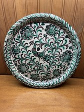 Spanish Granada-Style Blue & White Fajalauza Oval Serving Platter with Pomegranate Motif