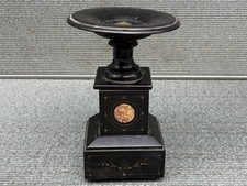 Grand Tour Style Patinated Bronze Tazza / Kylix Urn on Burlwood Plinth — listing 5