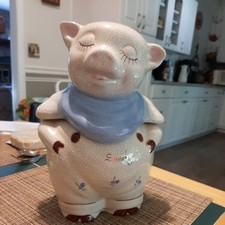 Shawnee Pottery Smiley Pig Creamer Pitcher with Floral Decoration — listing 6