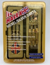 Nickel Silver 21g Steel Tip Darts, Set of 3, Made in England, with Leather Case — listing 2