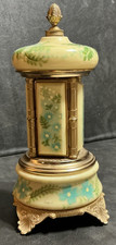 Vintage Reuge Musical Carousel Cigarette/Lipstick Holder with Cherub Finial — listing 2