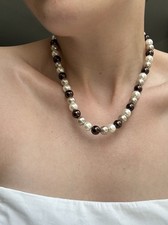 Vintage Graduated Faux Pearl Necklace with Brocade Storage Pouch — listing 5