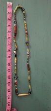 African Trade Bead Necklace with Millefiori, Chevron, and Zebra-Stripe Glass Beads — listing 3