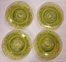 Indiana Glass Tiara Chantilly Green Sandwich Pattern Plates — listing 2