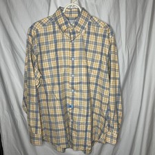 Alex Cannon Men's Orange Plaid Short Sleeve Camp Collar Shirt Size S — listing 6